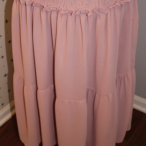 Women's Elegant Maternity Off The Shoulder Ruffle Bodycon Maxi Dress Smocked-LRG - Picture 3 of 7